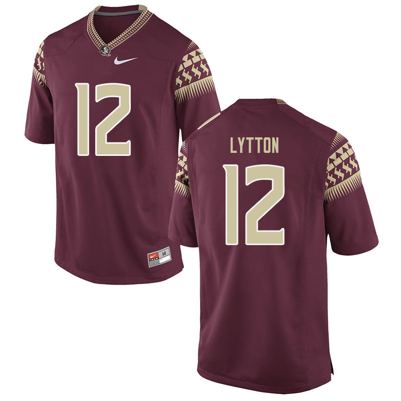 Men #12 A.J. Lytton Florida State Seminoles College Football Jerseys Sale-Garent
